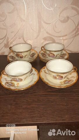 Чайные чашки с блюдцами фарфор