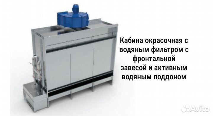 Окрасочная кабина / камера с гидрофильтром