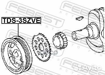 Шкив коленвала 3szve toyota vitz NCP1#/SCP1#