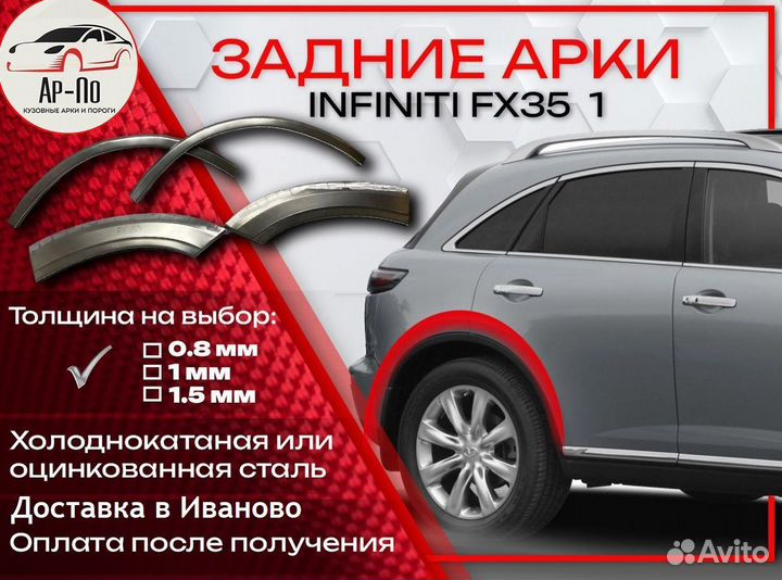 Ремонтные арки на Infiniti fx35 1 поколение