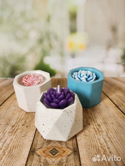 Свечи с цветами