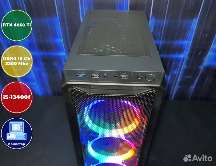Игровая система i5-RTX4060Ti-16DDR4-EVU0365718-B760