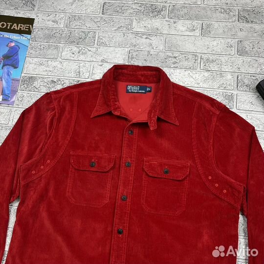 Рубашка из крупного Велюра Ralph Lauren Red Shirt