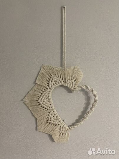 Макраме панно «Сердце»