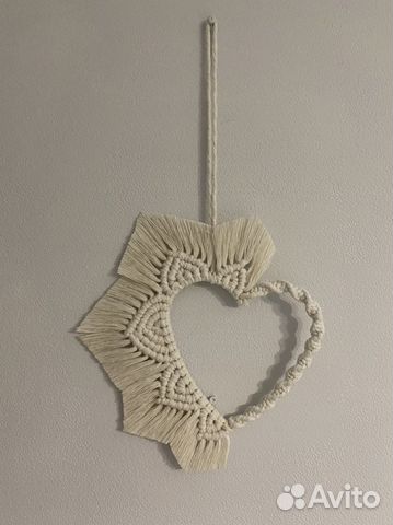 Макраме панно «Сердце»