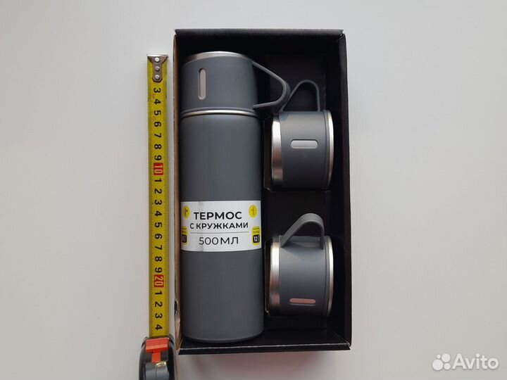 Термос с кружками новый