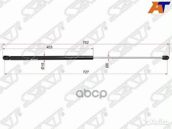 Амортизатор капота skoda superb 08- ST-3T0823359