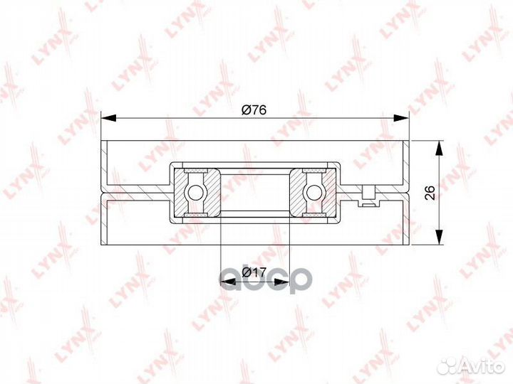 Ролик натяжной приводного ремня PB5303 lynxauto