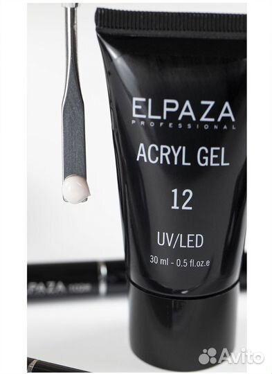 Elpaza acril GEL номер 12 новый 30 мл бесплатно