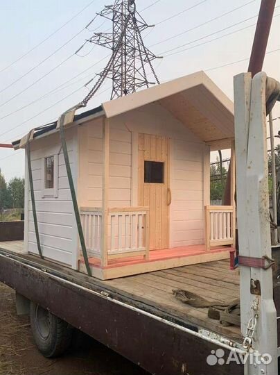 Детский деревянный домик для дачи за 2 недели