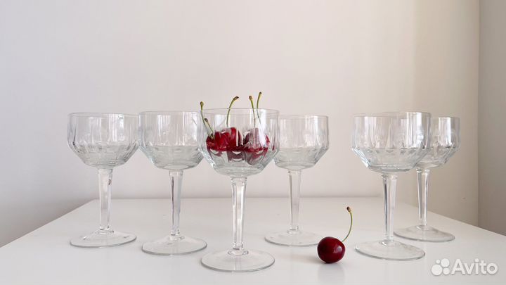 Фужеры шампанки винтаж хрусталь Чехословакия