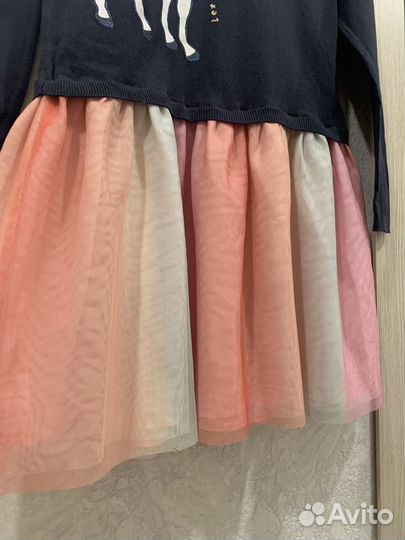 Платье HM для девочки нарядное 140 с единорогом