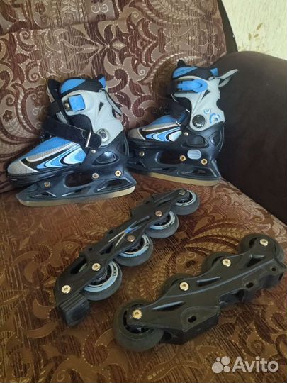 Роликовые коньки детские 2 в 1