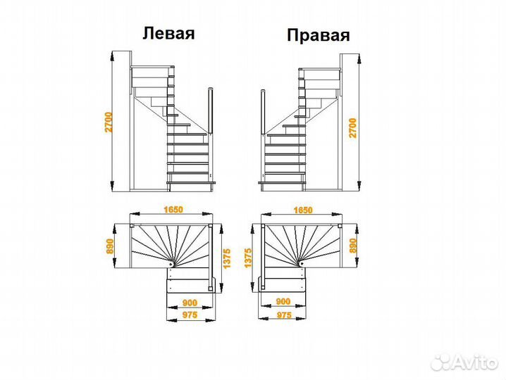 Лестница на второй этаж лс-04м