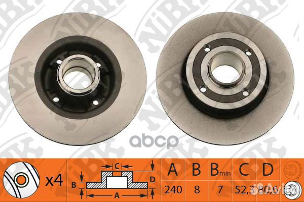 RN1173 Диск тормозной зад RN1173 NiBK