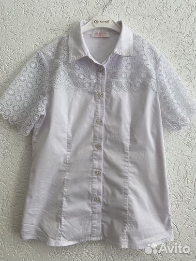 Школьная рубашка для девочек 140 146