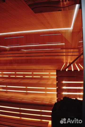 Большая сауна с тёплым бассейном (Свежий ремонт)