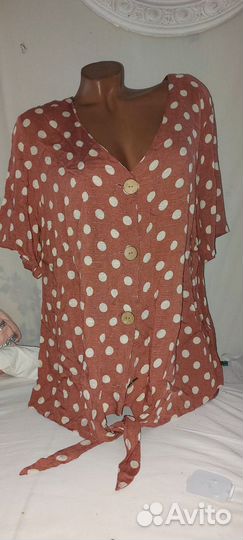 Блузка вискоза горох Papaya р.50-52