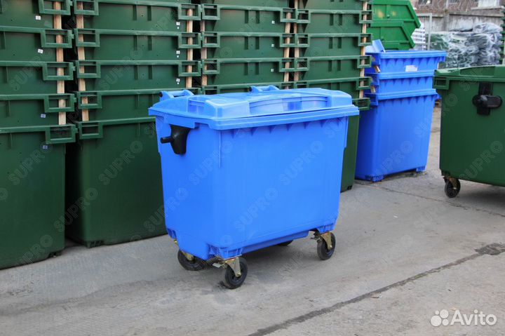 Пластиковый бак для мусора 660л Ш6685