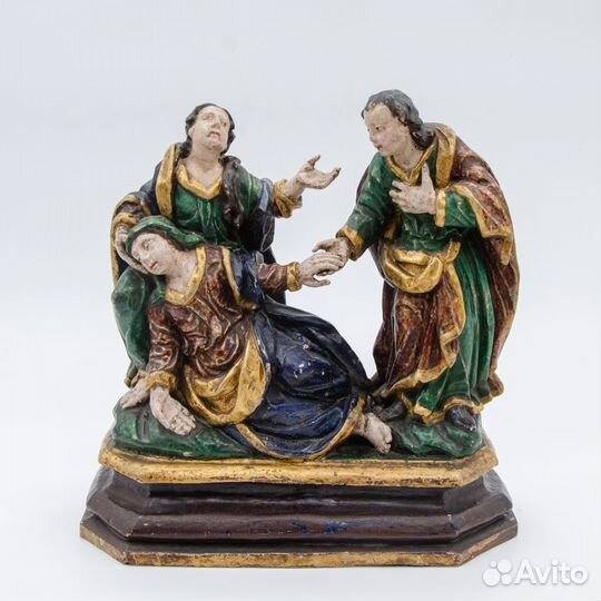 Антикварная Скульптура Плач Пресвятой Богородицы