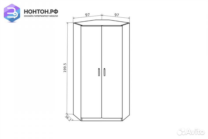 Шкаф угловой Лотос 5.09 шимо светлый