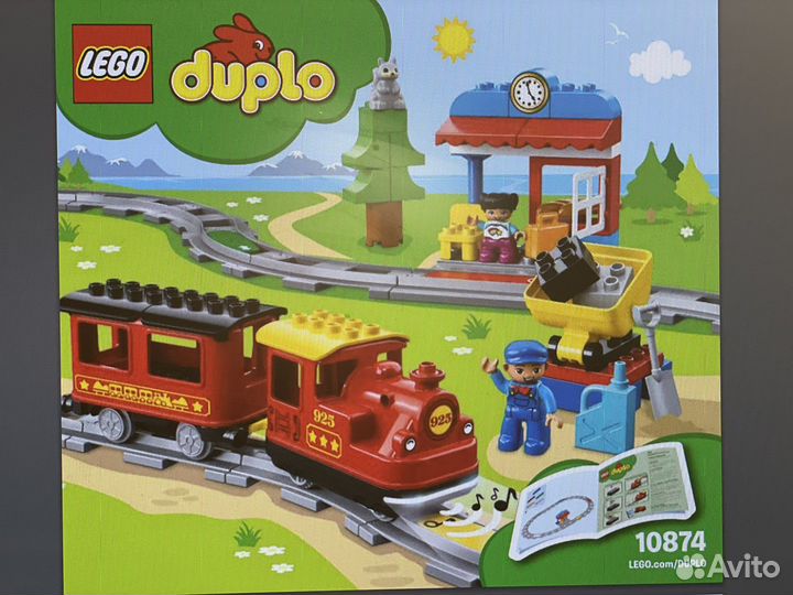 Lego duplo поезд на паровой тяге 10874