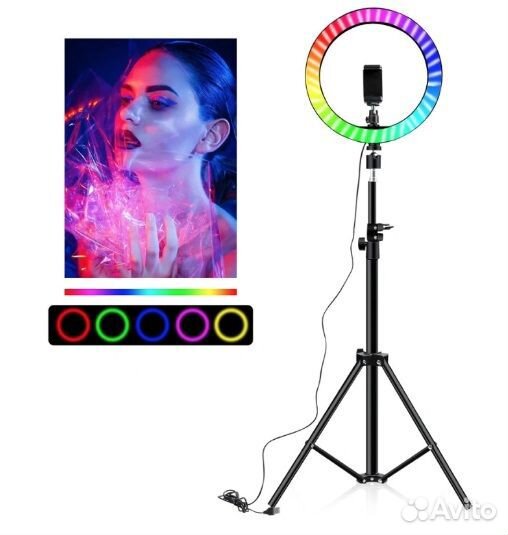 Кольцевая светодиодная цветная лампа MJ33