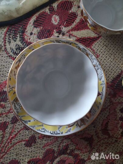 Чайная пара Золотые ромашки СССР