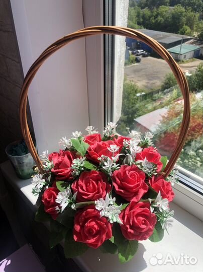 Букет из мыльных роз