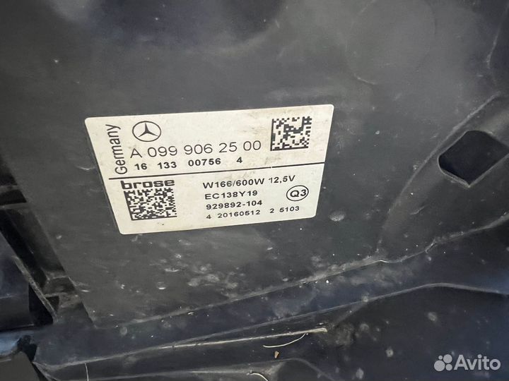 Кассета радиаторов mersedes Gle w166 c292