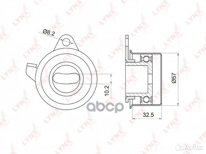 PB-1032 ролик натяжной ремня грм Mitsubishi Co