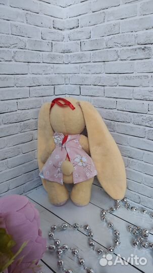 Мягкая игрушка заяц ручной работы