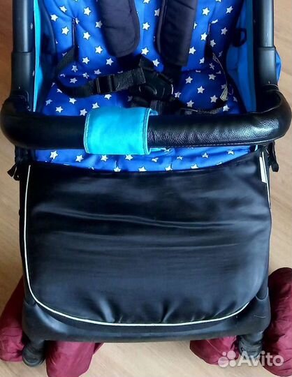 Кожаный чехол на ручку или бампер коляски