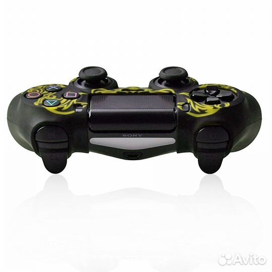 DualShock 4 силиконовый чехол Желтый Дракон