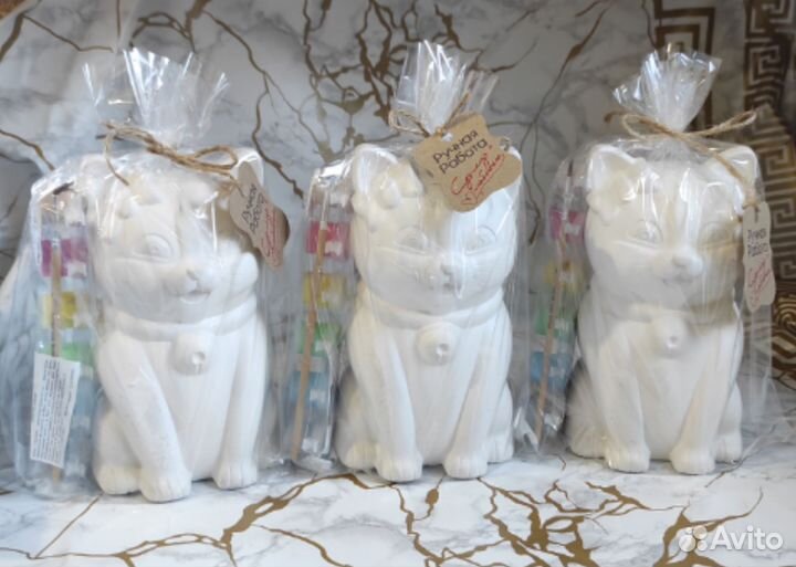 Копилка-раскраска Кошечка(с красками,кистью)