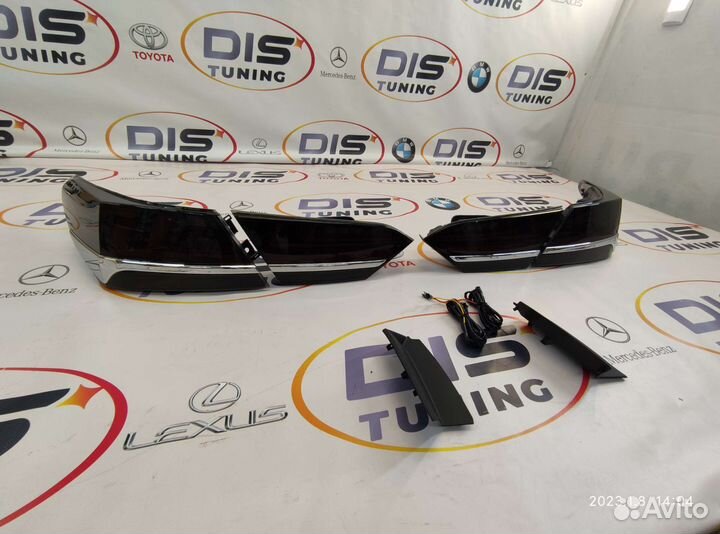 Стоп сигналы Toyota Camry 70 Lexus Style С хромом