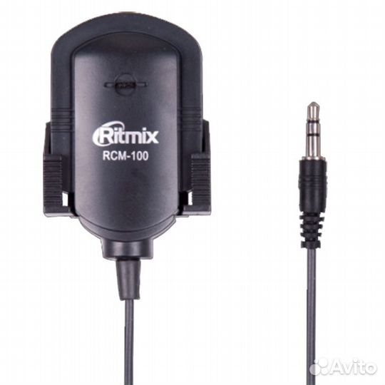 Микрофон-прищепка Ritmix RCM-100 black