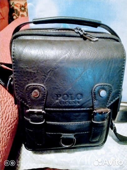 Новая кожаная сумка через плечо