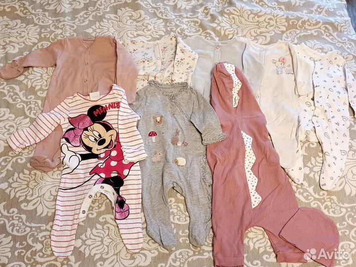 Одежда для девочки 0-12 мес пакетом