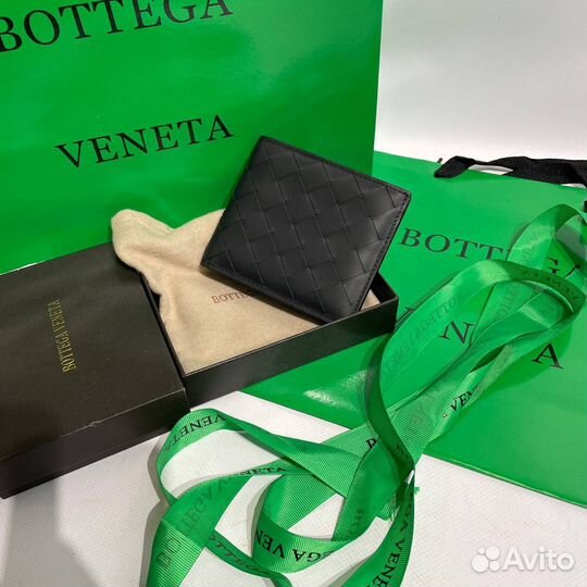 Бумажник мужской Bottega Veneta кожанный