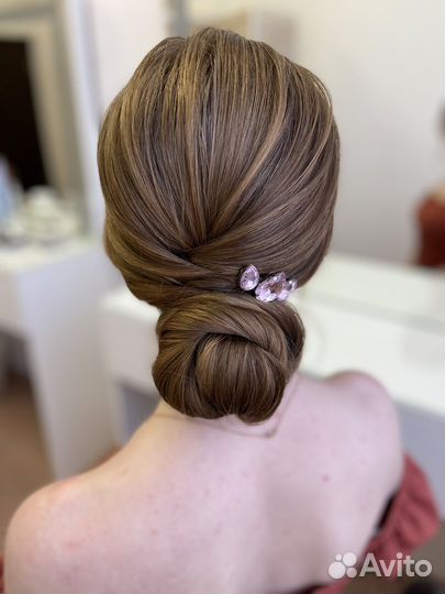 Свадебные прически, вечерние, локоны, макияж