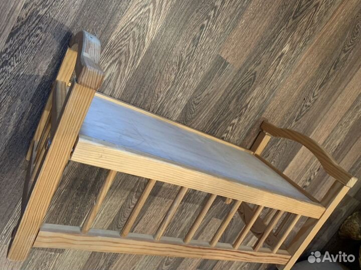 Кроватка -качалка для куклы. Дерево натуральное