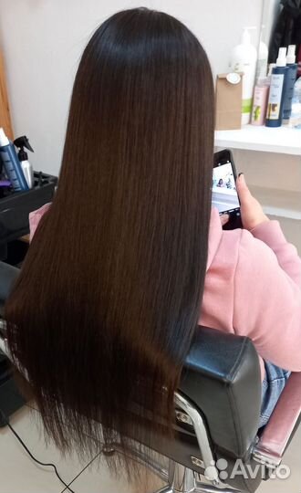 Кератиновое выпрямление волос