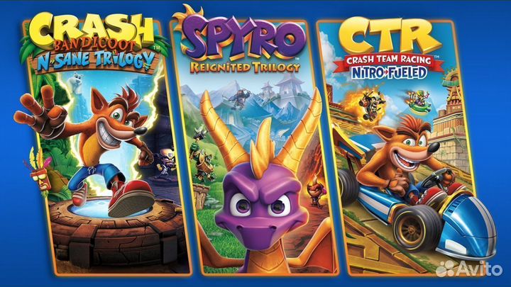 Crash + Spyro 3 в 1 на PS4 и PS5