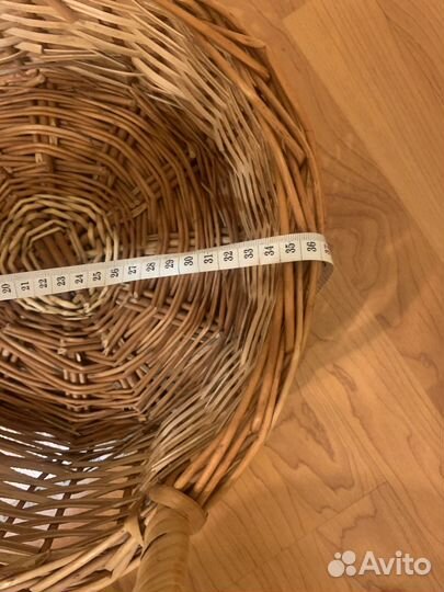 Корзина плетеная с ручкой большая