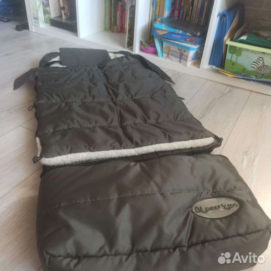 Зимний конверт в коляску овчина