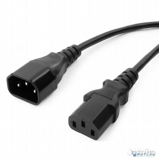 Bion Кабель-удлинитель питания 1.8м, C13-C14 с заз