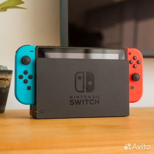Nintendo Switch rev 2 прошитая + доп. игровые джой