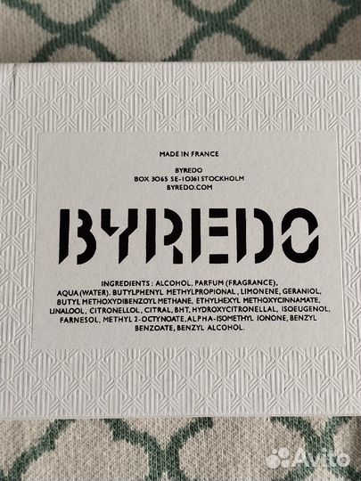 Духи byredo женские