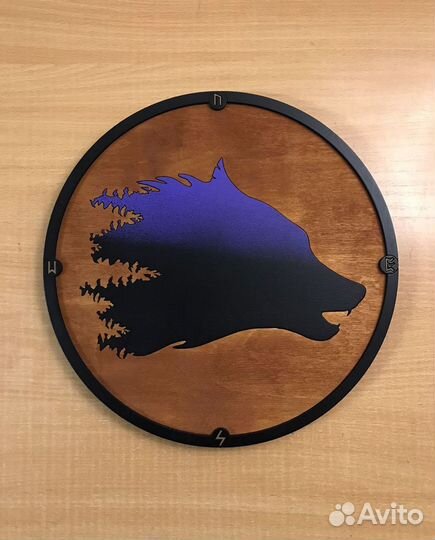 Декоративное панно Night Wolf